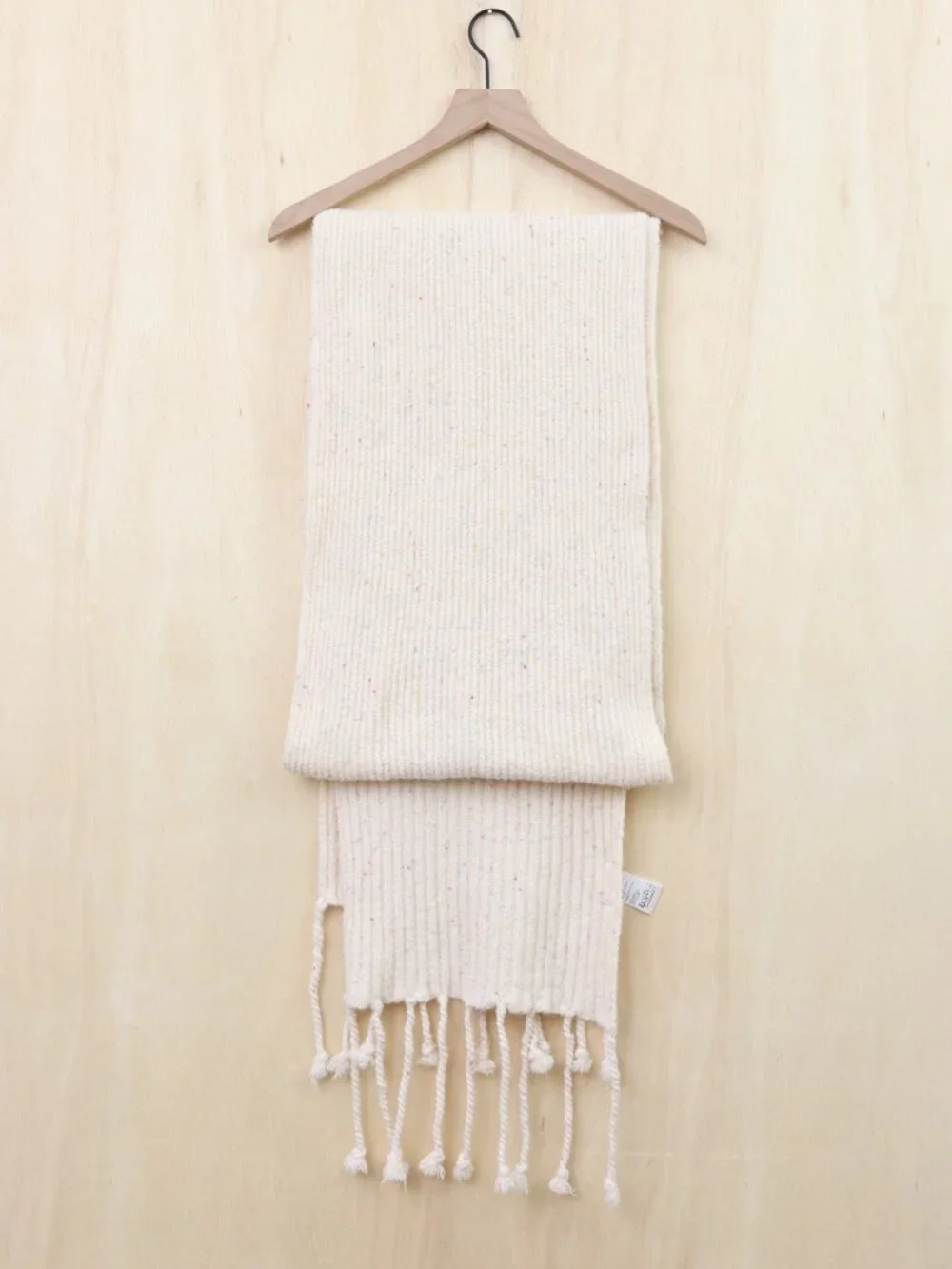 Free People Oversized Knit Flecked Scarf Flecked Cream One Size